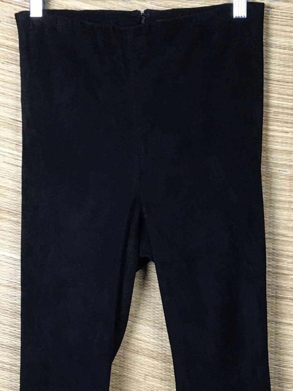 Alice + Olivia Black Lennox Lamb Suede Leggings Sz 4 Real Leather Zip Back $1195 - Picture 6 of 14